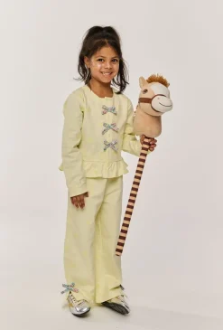 Żakiet rozpinany dla dziewczynki haftowane kwiatki