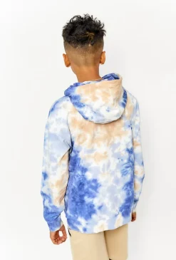 Bawełniana bluza dresowa z kapturem - tie-dye