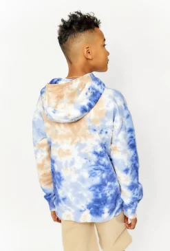 Bawełniana bluza dresowa z kapturem - tie-dye