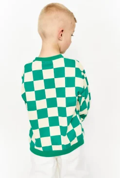 Bawełniana bluza nierozpinana w kratę