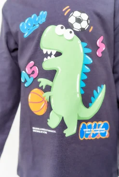 Bawełniana bluzka z dinozaurem