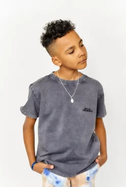 Bawełniany t-shirt chłopięcy szary