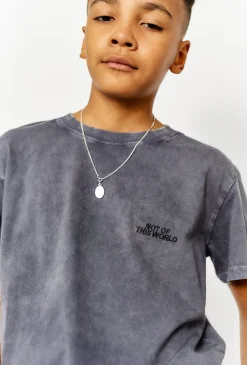 Bawełniany t-shirt chłopięcy szary