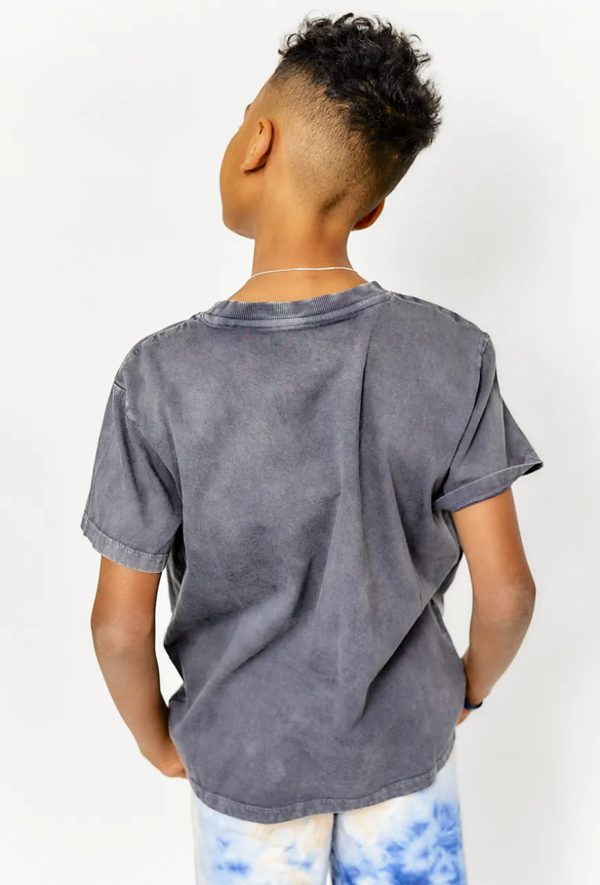 Bawełniany t-shirt chłopięcy szary