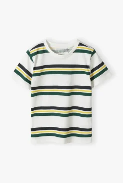 Bawełniany t-shirt chłopięcy w paski - 5.10.15.