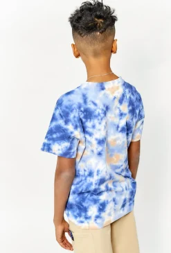 Bawełniany t-shirt chłopięcy z wzorem tie-dye