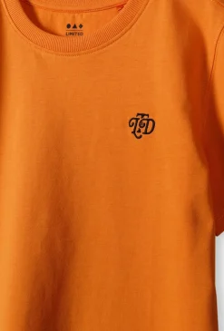 Bawełniany t-shirt dla chłopca pomarańczowy - Limited Edition