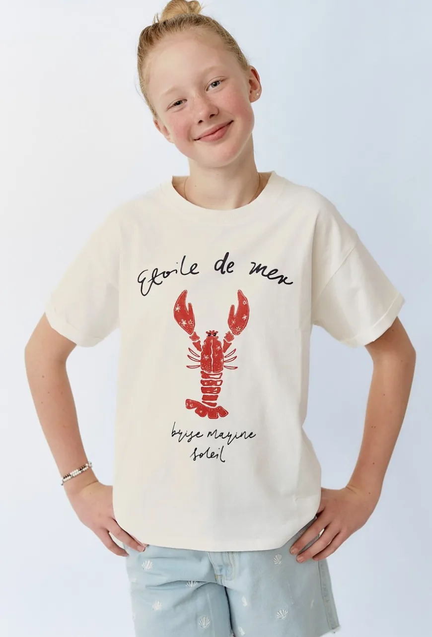 Bawełniany t-shirt z nadrukiem homara