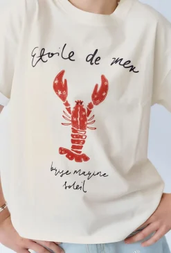 Bawełniany t-shirt z nadrukiem homara