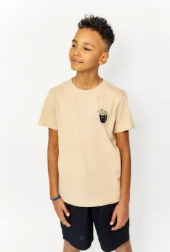 Beżowy t-shirt chłopięcy