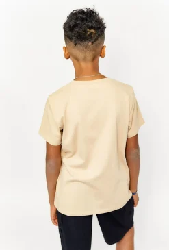 Beżowy t-shirt chłopięcy