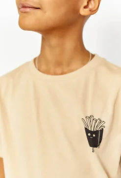 Beżowy t-shirt chłopięcy