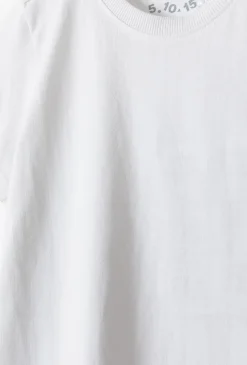 Biały bawełniany t-shirt dla dziecka - Basic - 5.10.15.