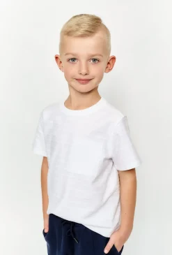 Biały T-shirt chłopięcy