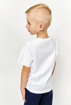 Biały T-shirt chłopięcy