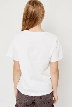Biały t-shirt dla dziewczynki - 5.10.15.