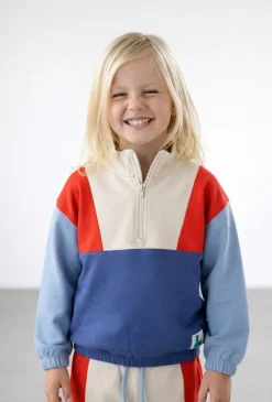 Bluza chłopięca comfort ze stójką i zamkiem do połowy
