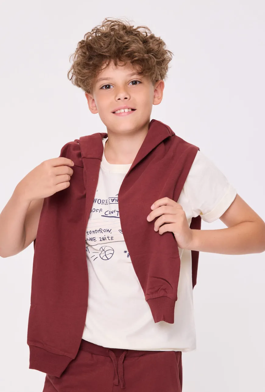 Bluza chłopięca kangurka z kapturem