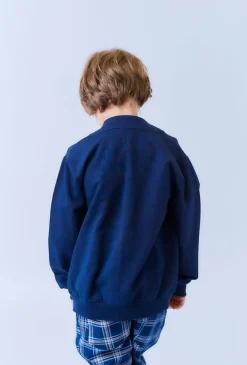 Bluza chłopięca rozpinana na stójce – styl college