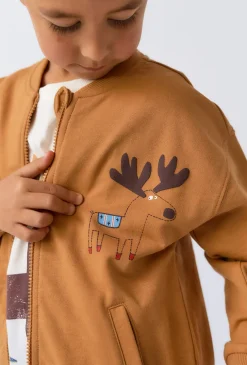 Bluza chłopięca rozpinana ze stójką
