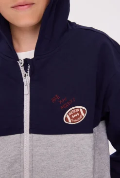 Bluza chłopięca rozpinana z kapturem