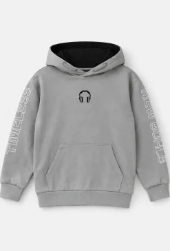 Bluza chłopięca z kapturem print pixel