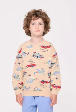 Bluza chłopięca z nadrukiem pojazdów