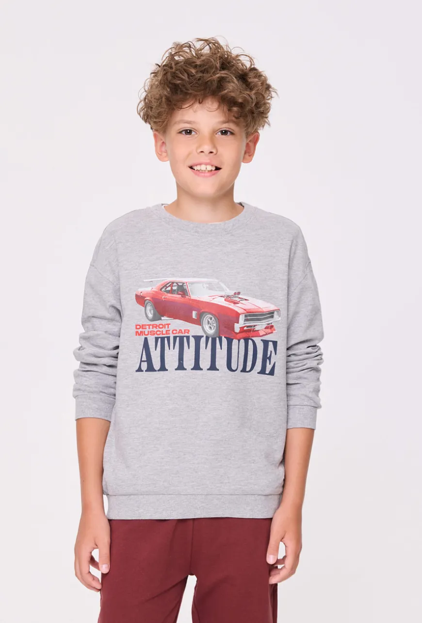 Bluza chłopięca z nadrukiem retro