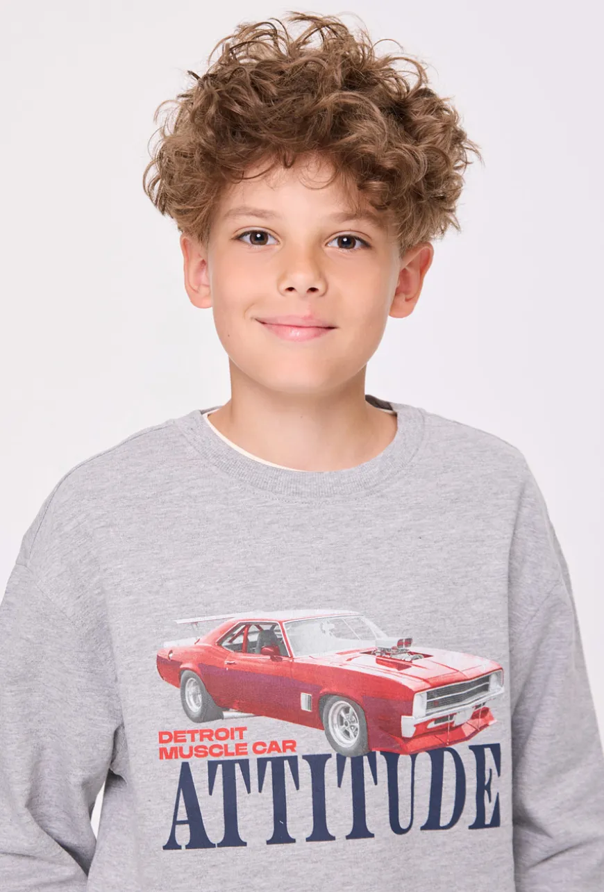 Bluza chłopięca z nadrukiem retro