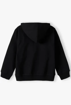 Bluza dresowa - czarna z kapturem - basic - Lincoln&Sharks