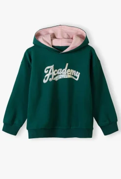 Bluza dresowa dla dziewczynki zielona - Academy - 5.10.15.