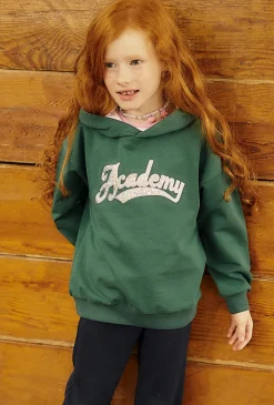 Bluza dresowa dla dziewczynki zielona - Academy - 5.10.15.