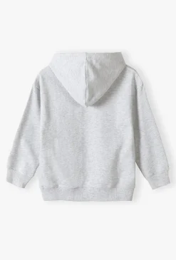 Bluza dresowa nierozpinana z kapturem - szara - 5.10.15.