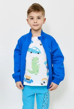 Bluza dresowa rozpinana dla chłopca - niebieska