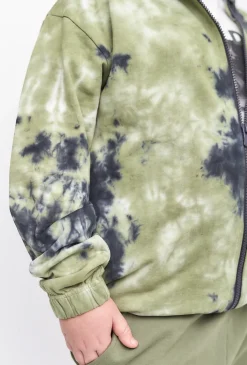 Bluza dresowa rozpinana - kamuflage - zielona - 5.10.15.