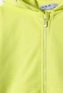 Bluza dresowa z kapturem - limonkowa - 5.10.15.