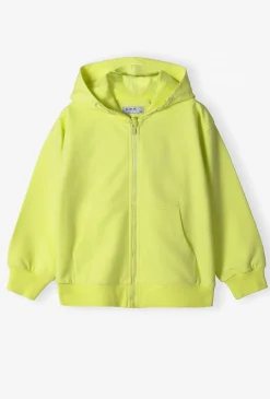 Bluza dresowa z kapturem - limonkowa - 5.10.15.