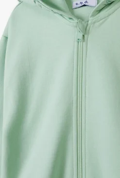 Bluza dresowa z kapturem - pastelowa zieleń - 5.10.15.