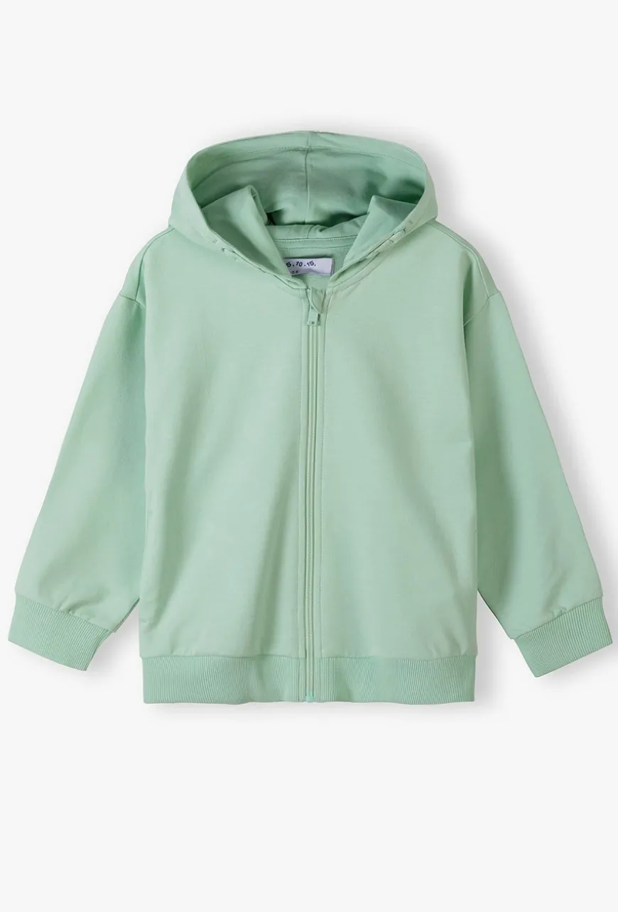 Bluza dresowa z kapturem - pastelowa zieleń - 5.10.15.