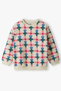 Bluza dresowa z miękkiej dzianiny w kwiatki - Limited Edition