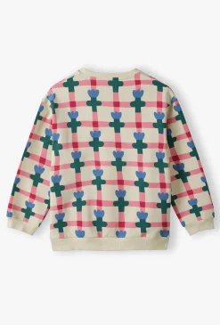Bluza dresowa z miękkiej dzianiny w kwiatki - Limited Edition