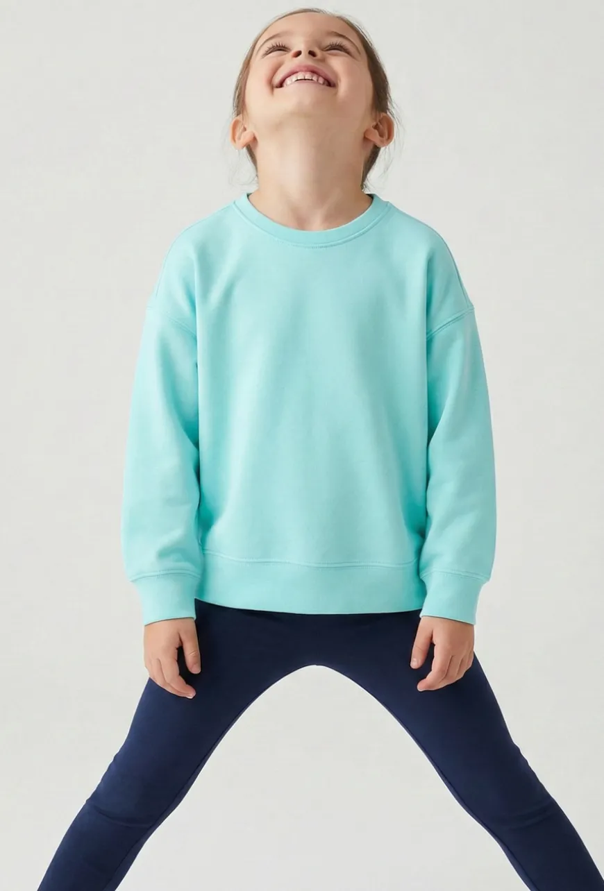 Bluza dresowa z miękkiej dzianiny - niebieska - 5.10.15.