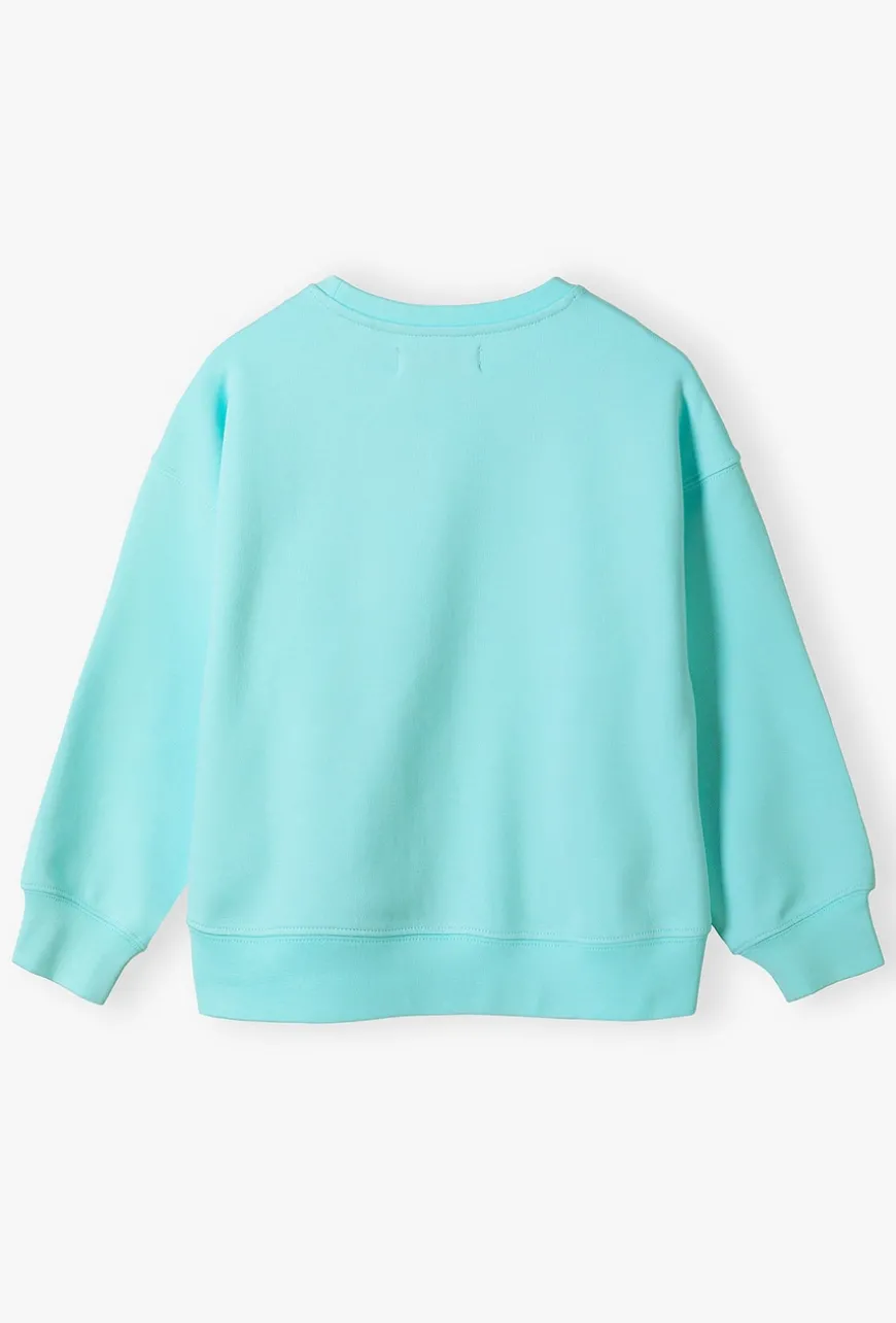 Bluza dresowa z miękkiej dzianiny - niebieska - 5.10.15.
