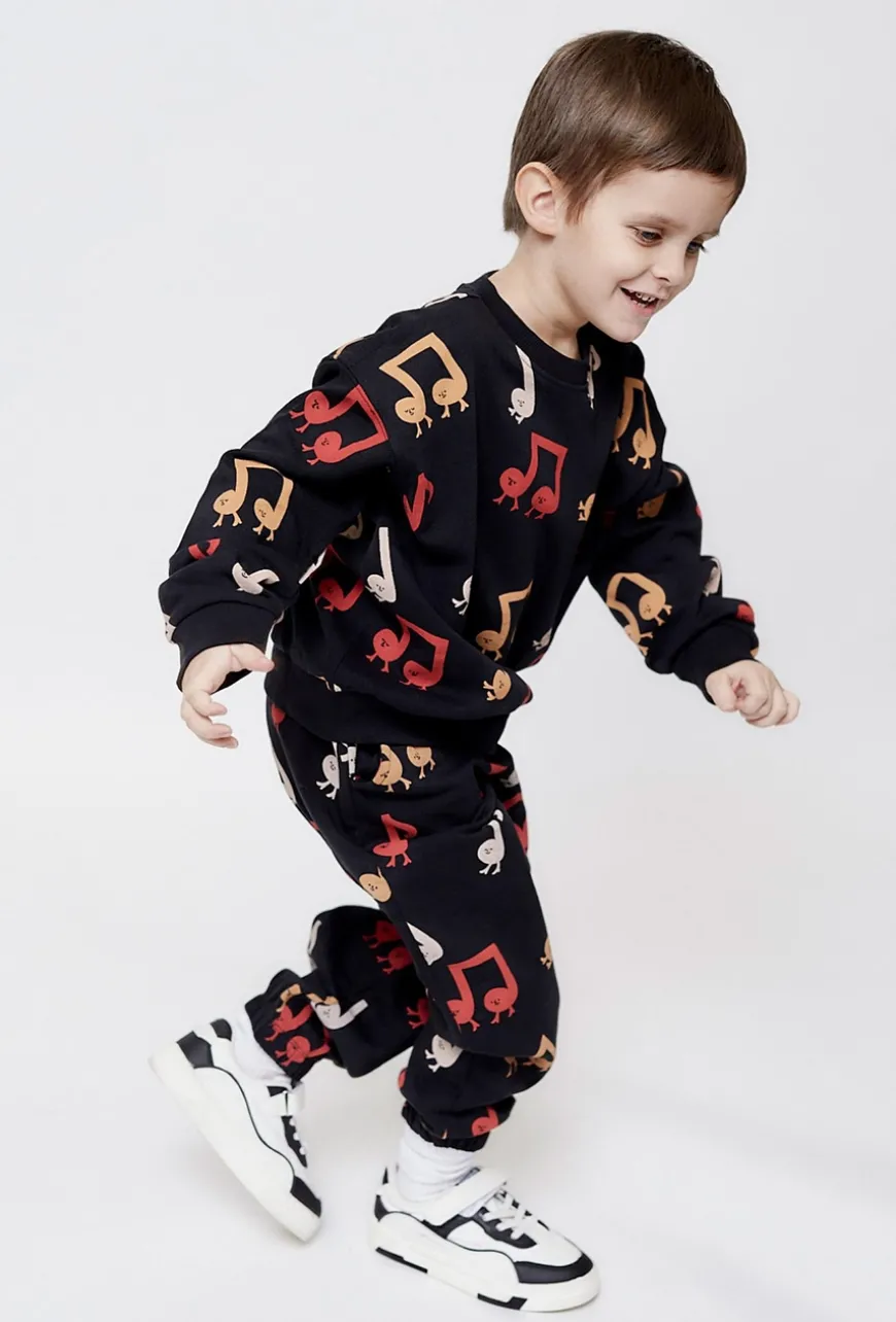 Bluza dresowa z nadrukiem nutek
