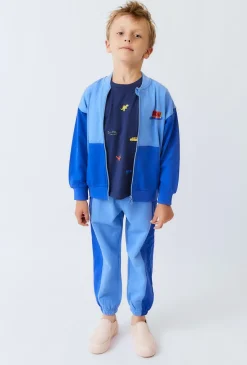 Bluza dziecięca niebieska rozpinana na stójce