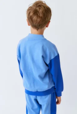 Bluza dziecięca niebieska rozpinana na stójce