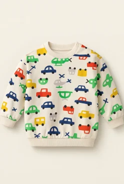 Bluza dziecięca z nadrukiem pojazdów