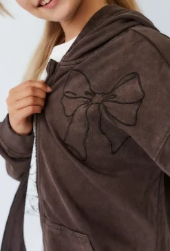 Bluza dziewczęca rozpinana z kapturem