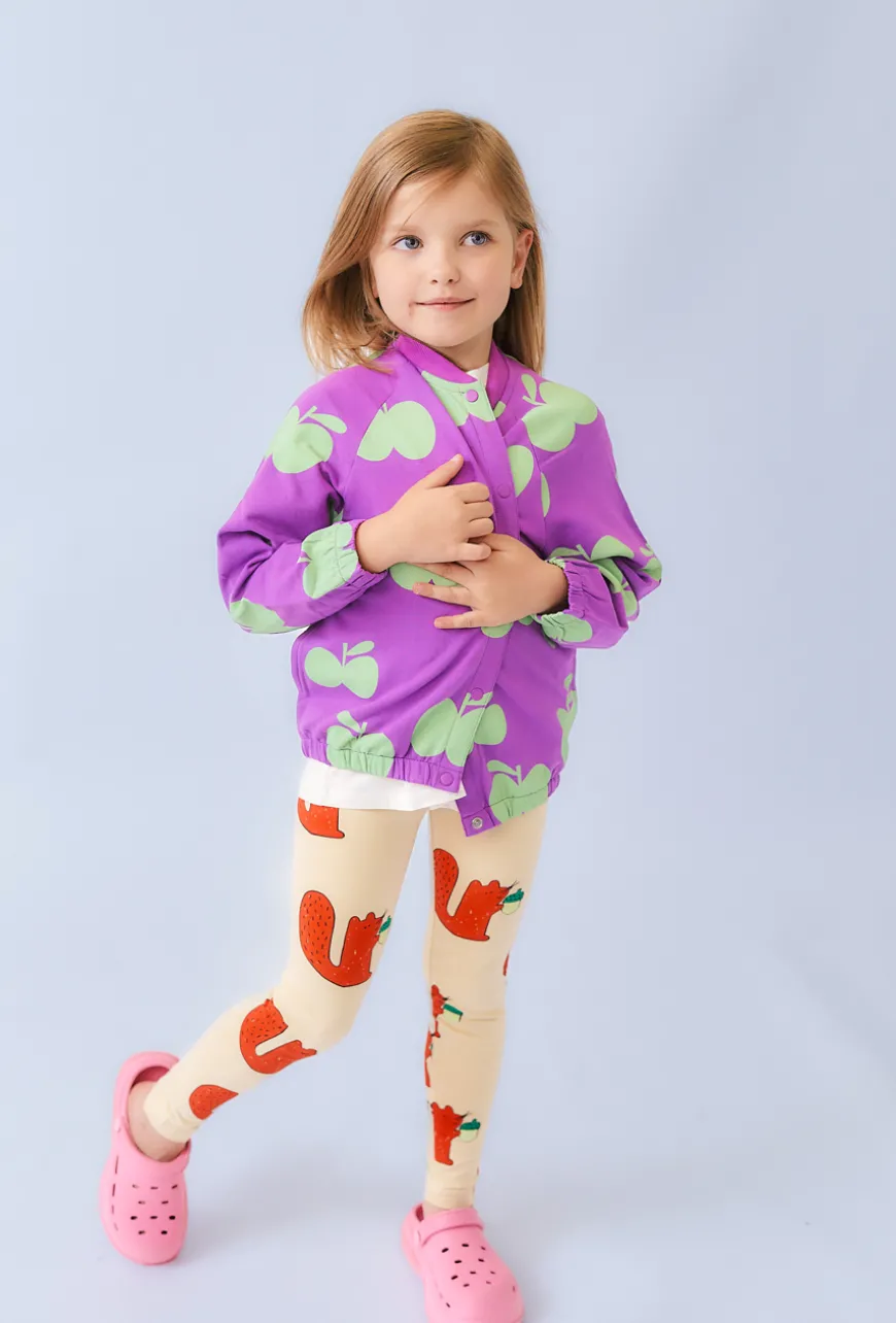 Bluza dziewczęca z jabłuszkami, rozpinana - Limited Edition
