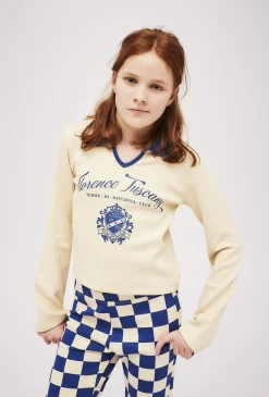 Bluza dziewczęca z kołnierzykiem